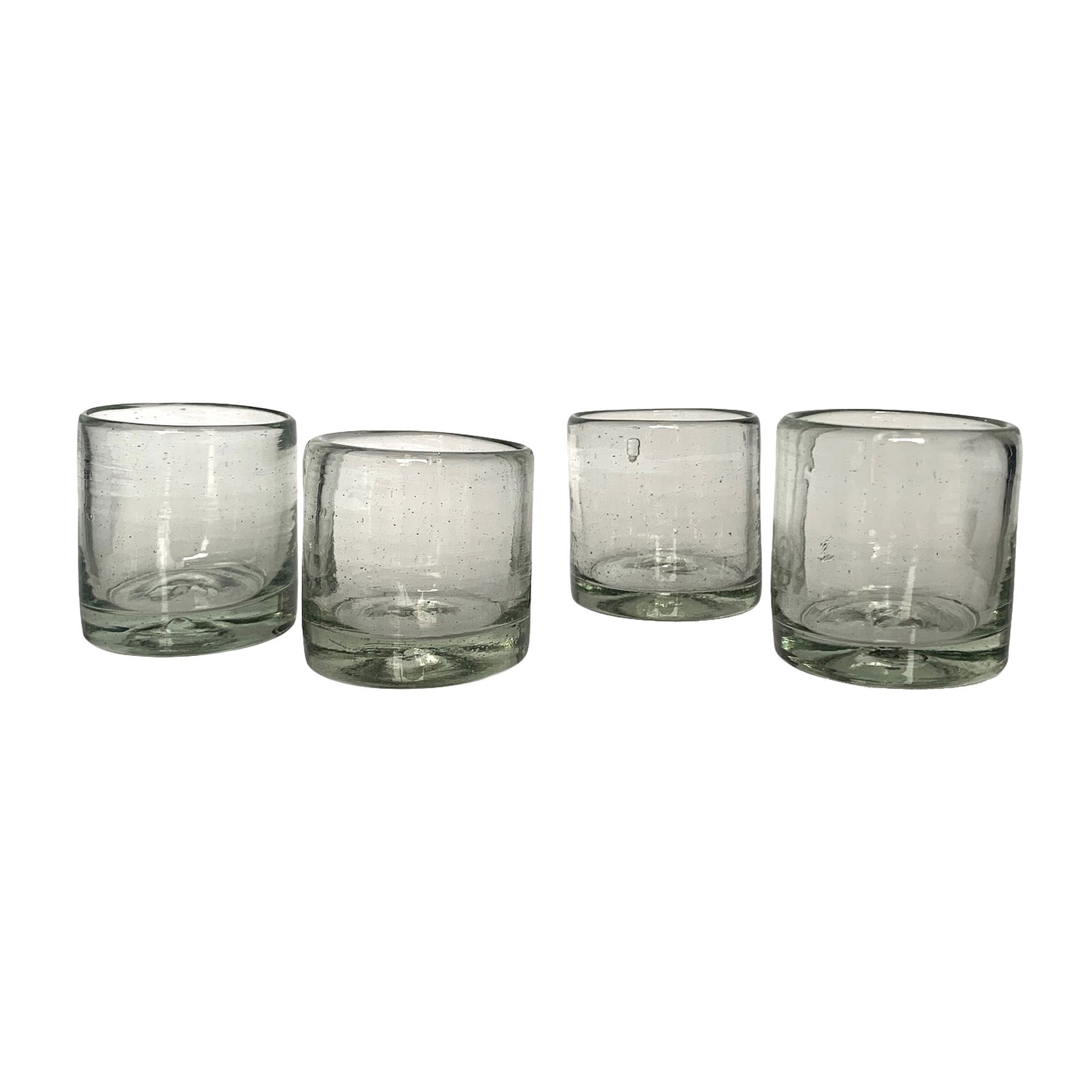 Hand Blown Clear Glass Mexican Shot Glasses Set Of 4 The Curated Pantry