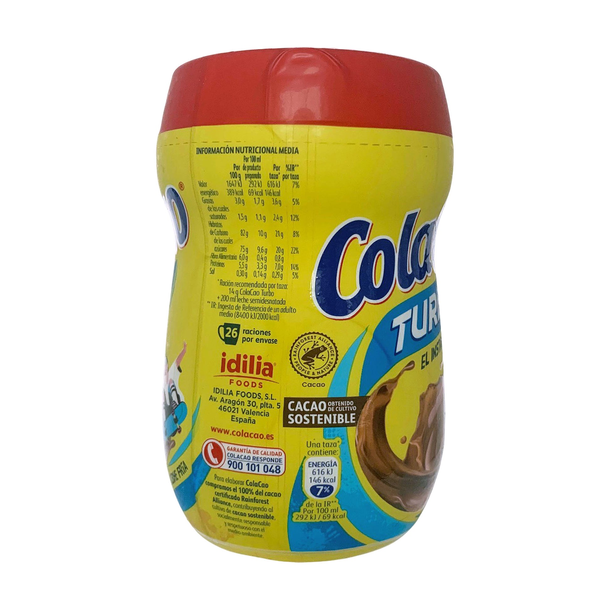 ColaCao Original Chocolate Drink Mix, Made with Natural Cocoa Beans in  Spain, No Additives, Sustainable Farming UTZ Certified, Great for  Breakfast, Mix with Milk or Water 13.51 oz (2 Pack)