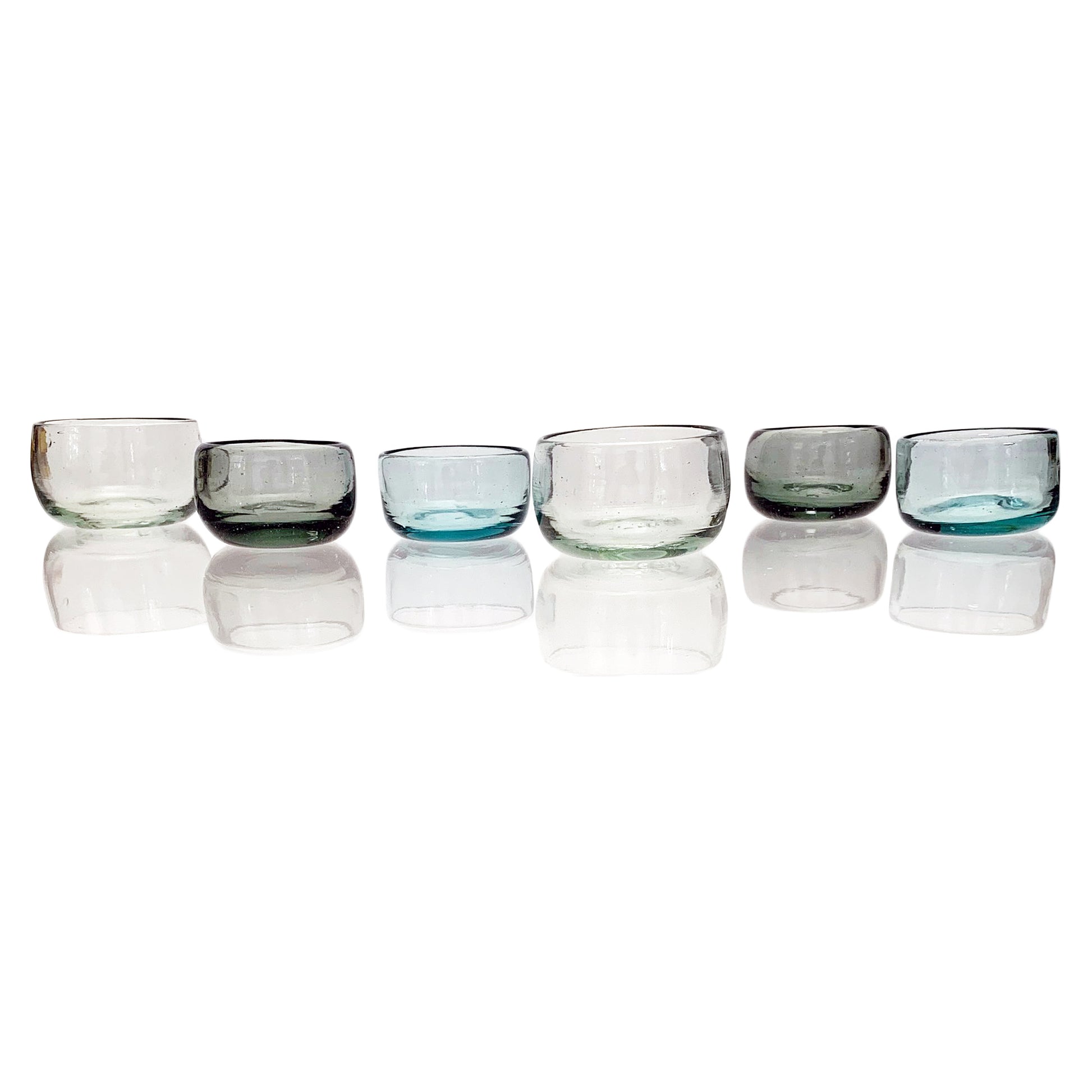 Artisan Crafted Hand Blown Glass Tumblers,Colored Bubble Water Glasses,8.5  OZ of 4 Colors 
