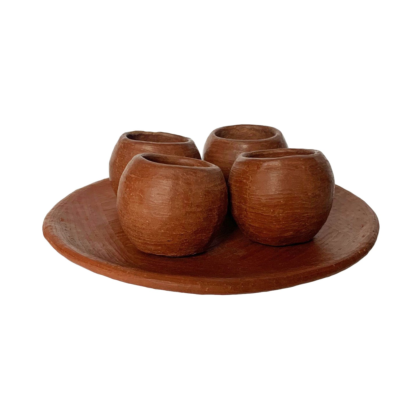 Oaxacan Red Clay Mezcal Copitas Tasting Set with or without Sal de Gusano (Agave Worm Salt)